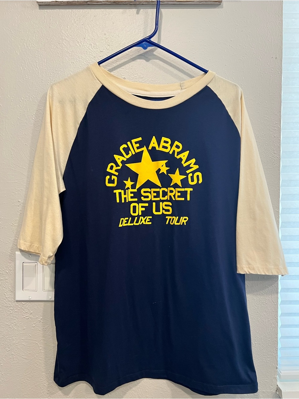 Gracie Abrams Navy & Cream Raglan Tour Tee